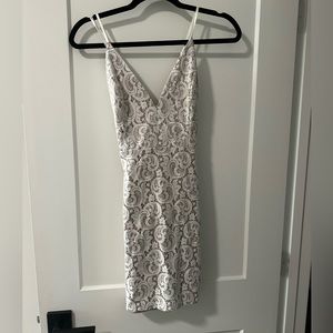 White lace mini dress